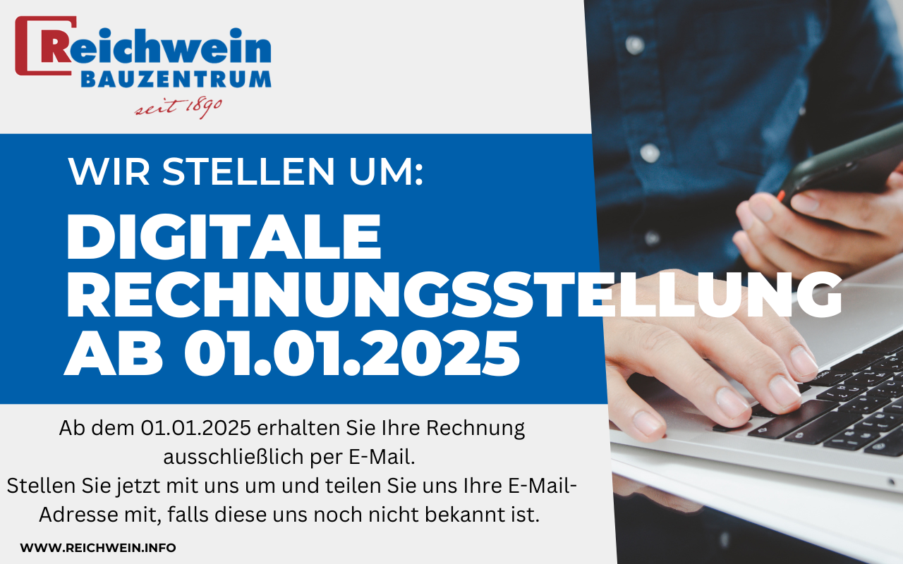 Wir stellen um: Digitale Rechnungsstellung ab dem 01.01.2025!